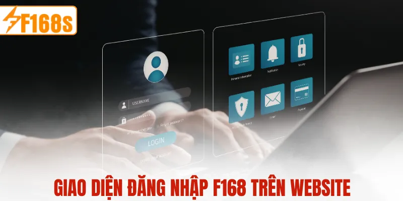 Giao diện thực hiện đăng nhập F168 trên website